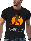 Chase Your Horizon Black Graphic Tee
