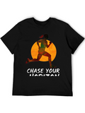 Chase Your Horizon Black Graphic Tee