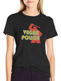 Vegan Police Graphic T-Shirt - Black