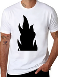Flame Graphic Black T-Shirt