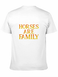 Horses Are Family Black T-Shirt