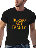 Horses Are Family Black T-Shirt