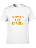 Horses Are Family Black T-Shirt