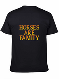 Horses Are Family Black T-Shirt