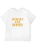 Horses Are Family Black T-Shirt
