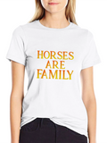 Horses Are Family Black T-Shirt