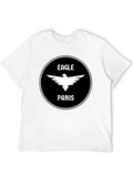 Eagle Paris Graphic Tee - Black Cotton Blend T-Shirt