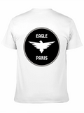 Eagle Paris Graphic Tee - Black Cotton Blend T-Shirt