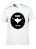 Eagle Paris Graphic Tee - Black Cotton Blend T-Shirt