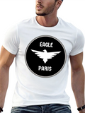 Eagle Paris Graphic Tee - Black Cotton Blend T-Shirt