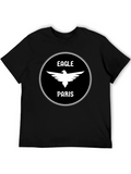 Eagle Paris Graphic Tee - Black Cotton Blend T-Shirt