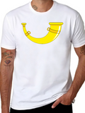 Yellow Bugle Horn Black T-Shirt