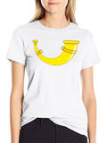 Yellow Bugle Horn Black T-Shirt