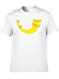 Yellow Bugle Horn Black T-Shirt
