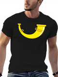 Yellow Bugle Horn Black T-Shirt