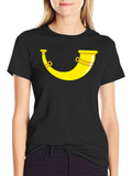 Yellow Bugle Horn Black T-Shirt