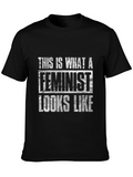 Feminist Slogan T-Shirt - Black Graphic Tee