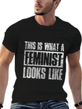 Feminist Slogan T-Shirt - Black Graphic Tee