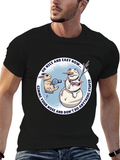 Funny Snowman & Rabbit Graphic Tee
