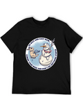 Funny Snowman & Rabbit Graphic Tee
