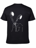 Earphone Graphic Black T-Shirt