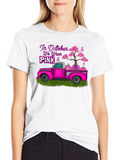 October Breast Cancer Awareness Pink Truck T-Shirt