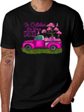 October Breast Cancer Awareness Pink Truck T-Shirt