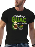 Funny Avocado Guacamole T-Shirt Its Okay Guac