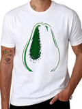 Avocado Graphic Tee - Black Cotton T-Shirt