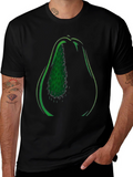 Avocado Graphic Tee - Black Cotton T-Shirt