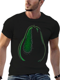 Avocado Graphic Tee - Black Cotton T-Shirt