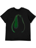 Avocado Graphic Tee - Black Cotton T-Shirt
