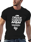Truck Driving Mom Graphic Tee - Black