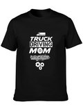 Truck Driving Mom Graphic Tee - Black