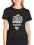 Truck Driving Mom Graphic Tee - Black