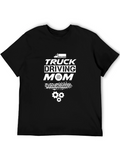 Truck Driving Mom Graphic Tee - Black