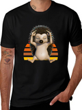 Meditating Hedgehog Graphic T-Shirt - Relaxed Fit