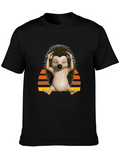 Meditating Hedgehog Graphic T-Shirt - Relaxed Fit