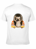 Meditating Hedgehog Graphic T-Shirt - Relaxed Fit
