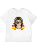 Meditating Hedgehog Graphic T-Shirt - Relaxed Fit