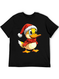 Duck in Santa Hat Graphic Tee