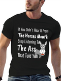 Horses Mouth Funny Graphic T-Shirt