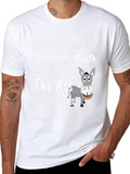 Horses Mouth Funny Graphic T-Shirt