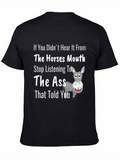 Horses Mouth Funny Graphic T-Shirt
