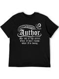 Author Top Secret Job Funny T-Shirt