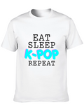 Eat Sleep K-Pop Repeat T-Shirt - Black
