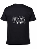 Grateful and Blessed Black T-Shirt