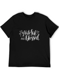 Grateful and Blessed Black T-Shirt
