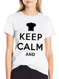 Keep Calm Chef T-Shirt - Black Cotton Tee