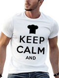 Keep Calm Chef T-Shirt - Black Cotton Tee